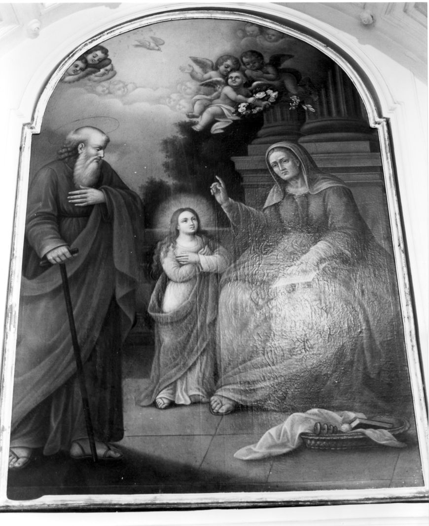 San Gioacchino Sant'Anna e Maria Vergine bambina (dipinto) - ambito napoletano (fine/inizio secc. XVII/ XVIII)