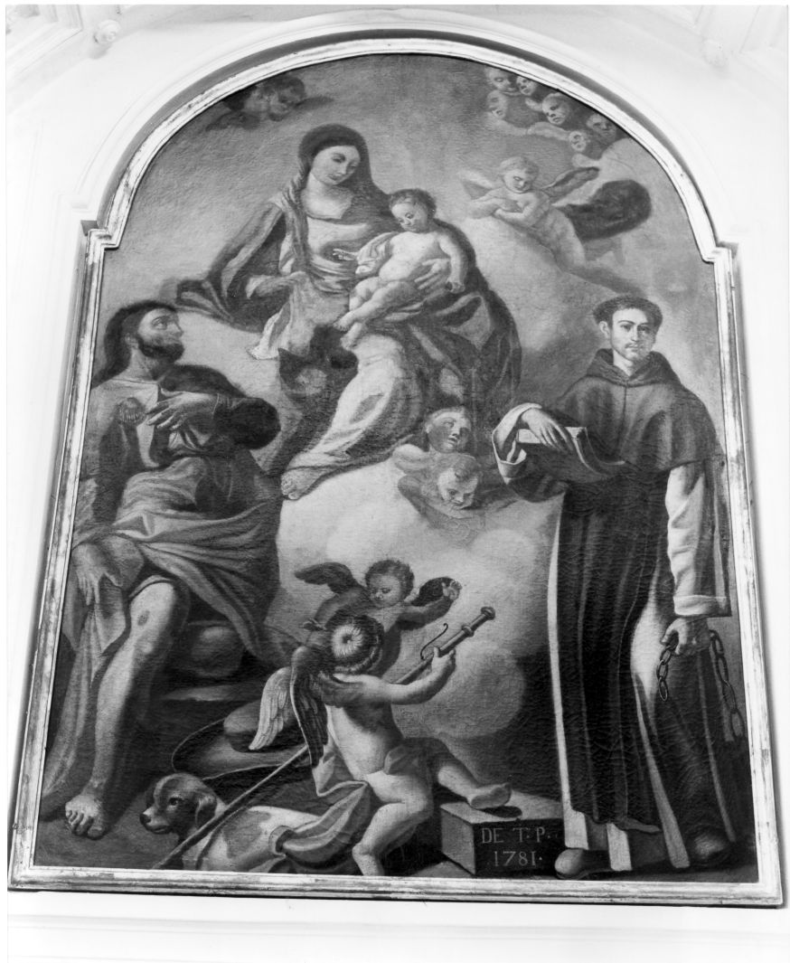 Madonna con Bambino e Santi (dipinto) - ambito napoletano (fine/inizio secc. XVII/ XVIII)