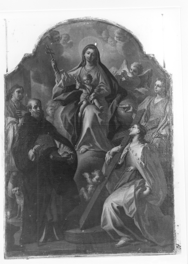 Madonna con Bambino e Santi (dipinto) di De Maio Paolo (sec. XVIII)