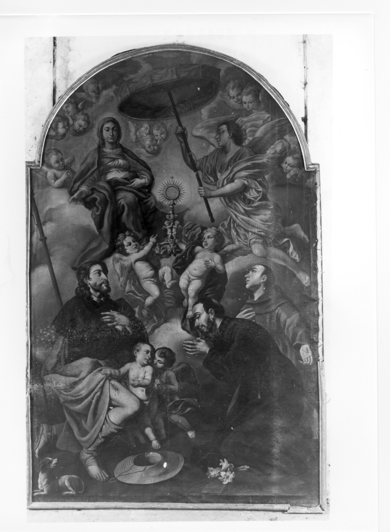 adorazione dell'Eucaristia (dipinto) di Vigilante Matteo (sec. XVIII)