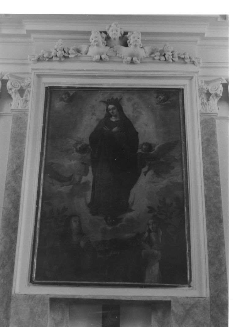 apparizione della Madonna (dipinto) - ambito campano (fine/inizio secc. XVI/ XVII)
