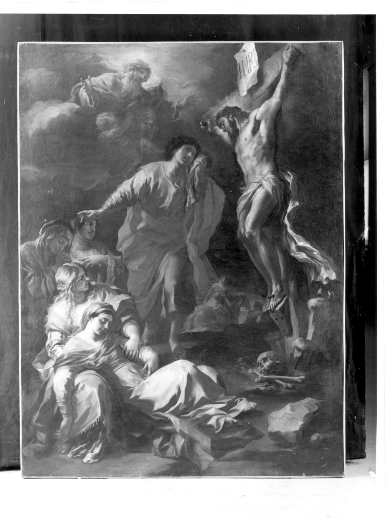 crocifissione di Cristo con la Madonna e santi (dipinto) di Solimena Francesco detto Abate Ciccio (sec. XVII)