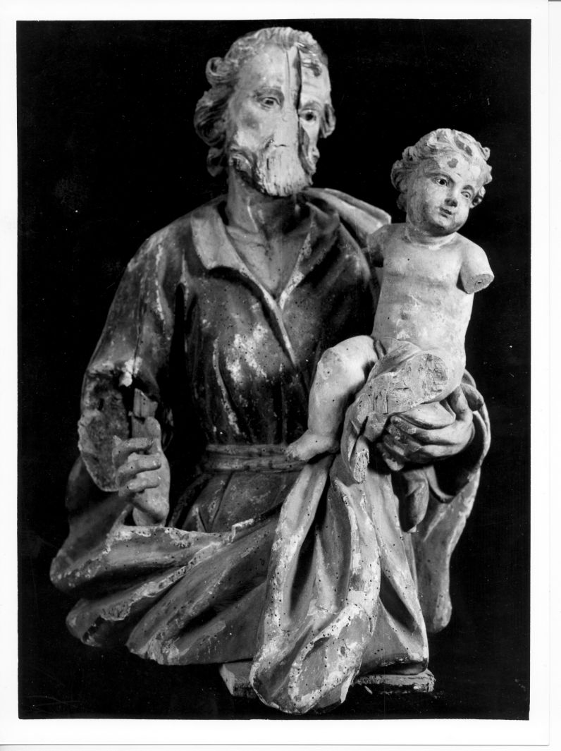 San Giuseppe e Gesù Bambino (statua) - bottega campana (prima metà sec. XVIII)