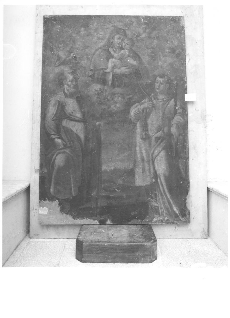 apparizione della Madonna (dipinto) di Solimena Angelo (bottega) (prima metà sec. XVIII)