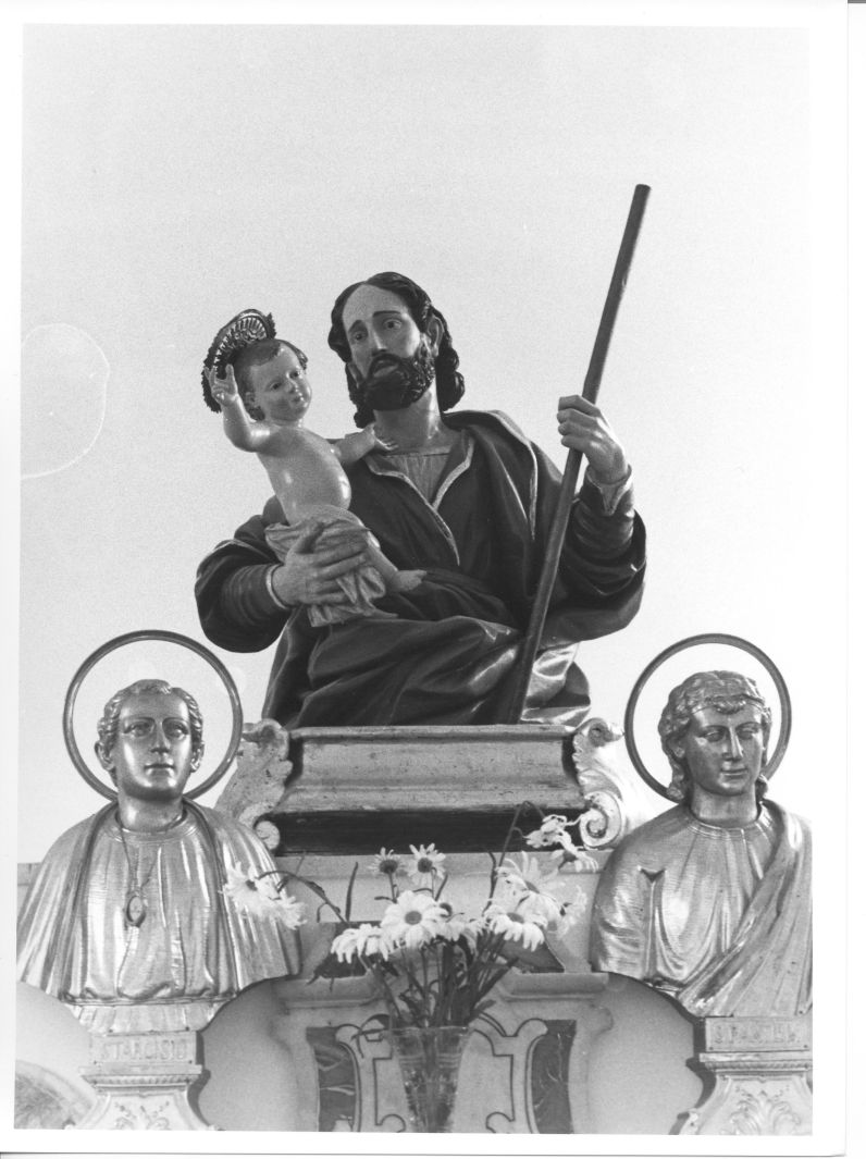San Giuseppe e Gesù Bambino (scultura) - bottega campana (inizio sec. XIX)