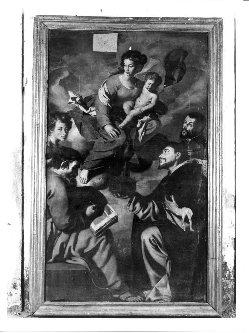 Madonna con Bambino e Santi (dipinto) di Solimena Angelo, Solimena Francesco detto Abate Ciccio (sec. XVII)