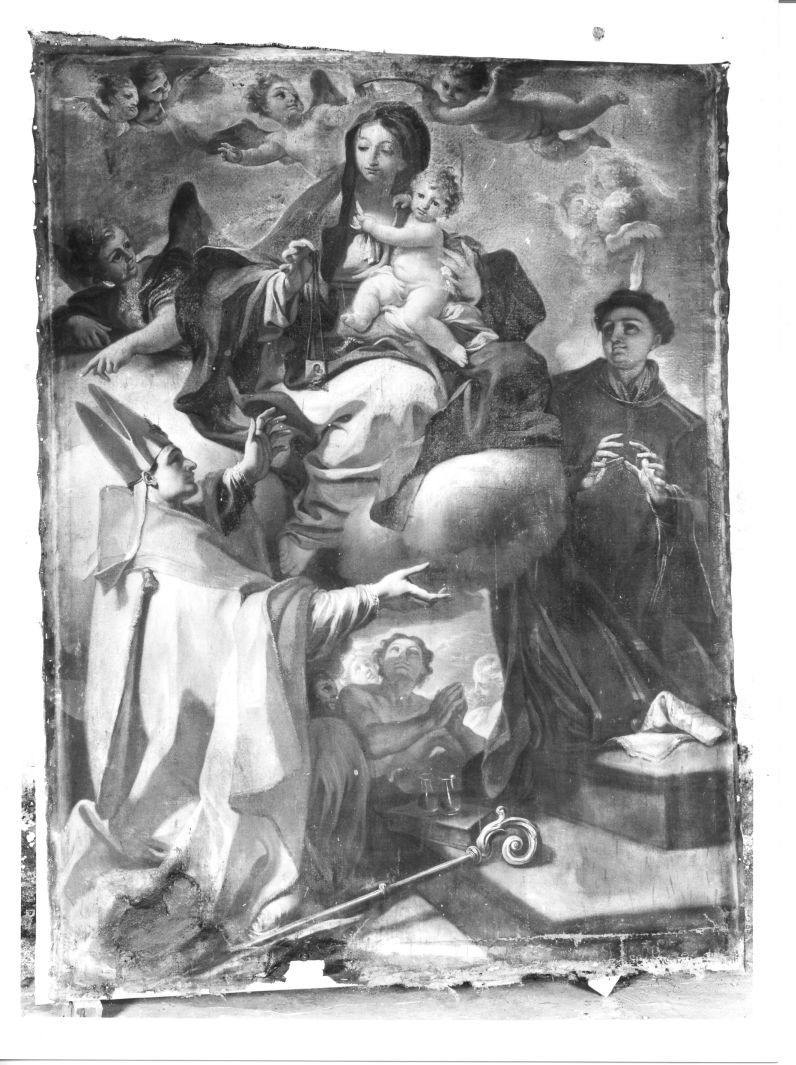 Madonna della cintola e santi (dipinto, opera isolata) - ambito napoletano (metà sec. XVIII)