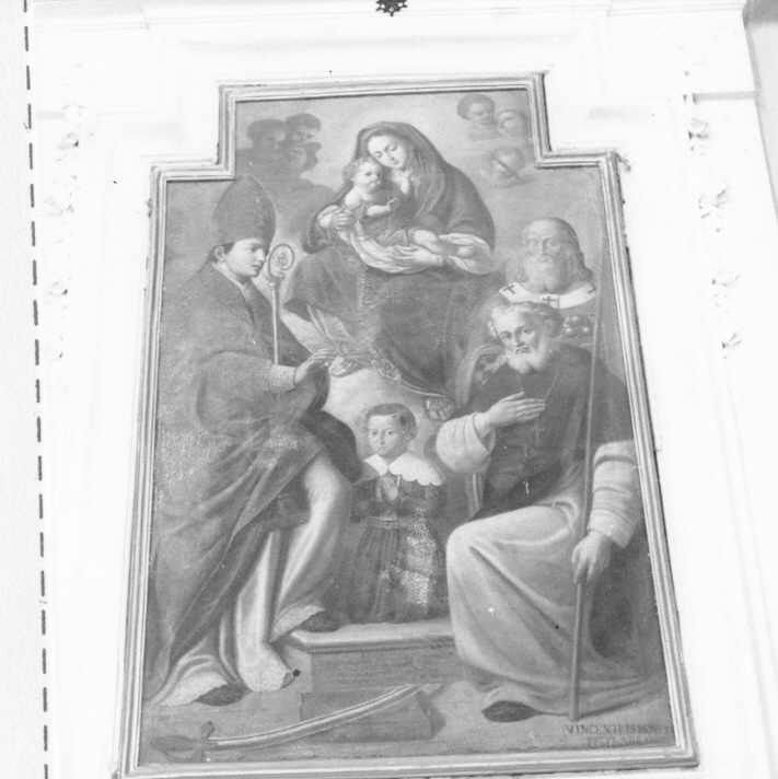 Madonna del Carmelo e santi (dipinto) di De Mita Vincenzo detto Foggiano (sec. XVIII)