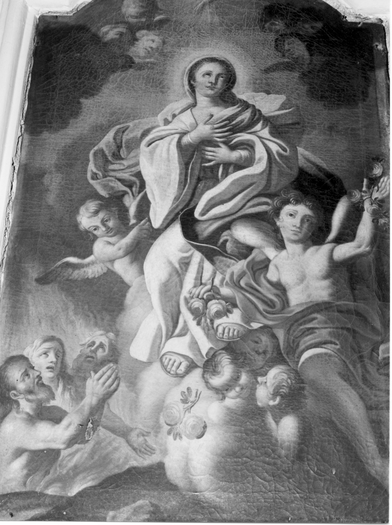 Madonna Assunta che intercede per le anime del purgatorio (dipinto) di Solimena Francesco detto Abate Ciccio (maniera) (sec. XVIII)