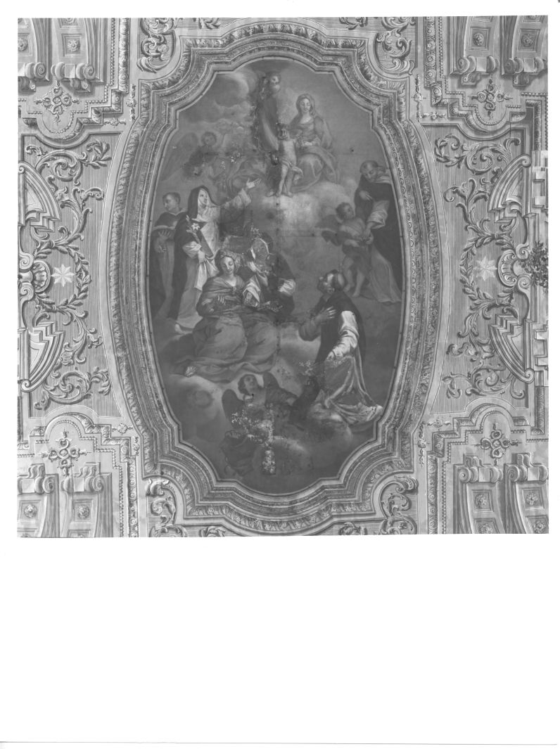 Madonna del Rosario (dipinto) di Mozzillo Angelo (attribuito) (sec. XVIII)