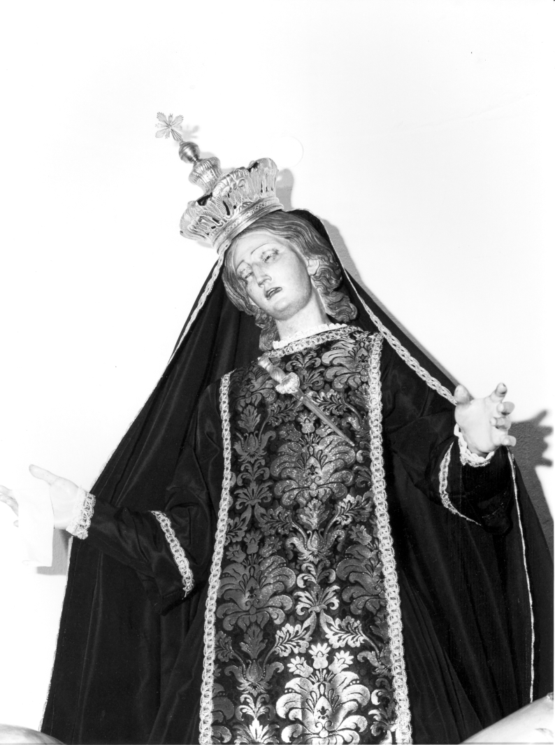 Madonna Addolorata (manichino) - bottega campana, manifattura campana (fine/inizio secc. XIX/ XX)