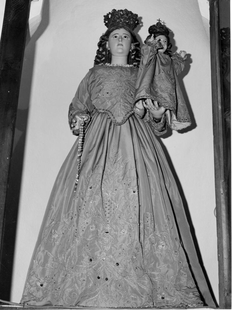 Madonna del Rosario (manichino) - bottega campana, manifattura campana (fine/inizio secc. XIX/ XX)