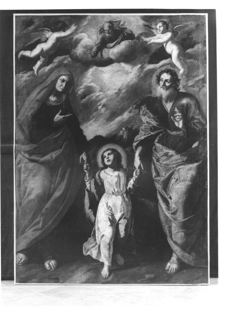 Maria Vergine bambina con Sant'Anna e San Gioacchino (dipinto) di Beltrano Agostino (sec. XVIII)