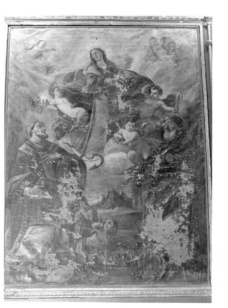Immacolata Concezione e santi (dipinto, opera isolata) di Miglionico Andrea (sec. XVIII)