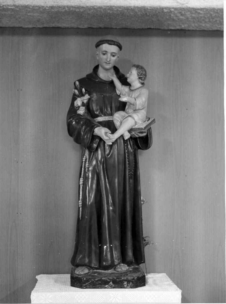 Sant'Antonio da Padova con il bambino (statua) - bottega campana (prima metà sec. XIX)