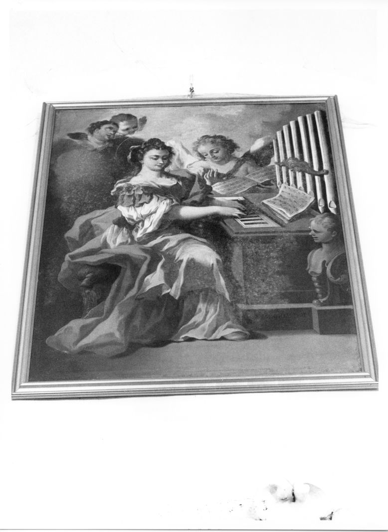 Santa Cecilia patrona della musica (dipinto) di Guarino Domenico (attribuito) (primo quarto sec. XVIII)