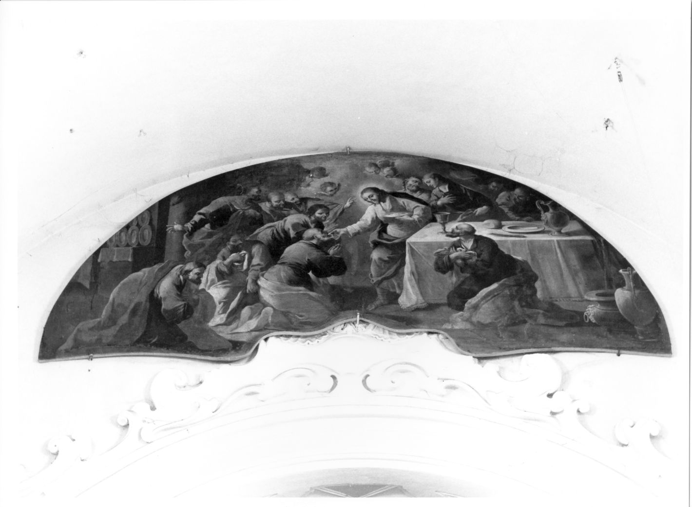 comunione degli apostoli (dipinto) di Guarino Domenico (sec. XVIII)