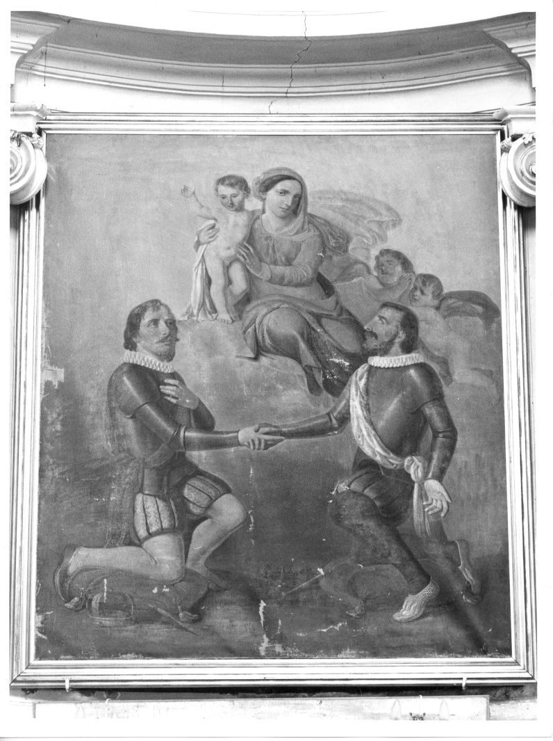 Santa Maria della Pace, apparizione della Madonna (dipinto) - ambito Italia meridionale (sec. XIX)