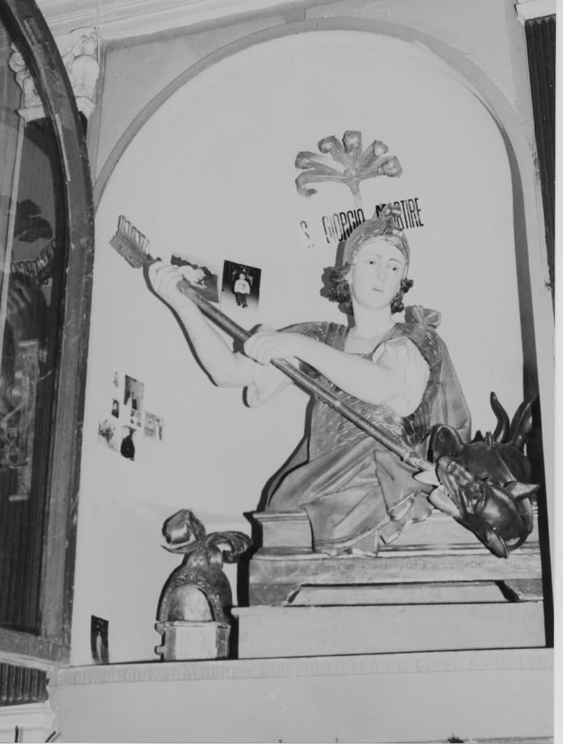 San Giorgio e il drago (busto) - bottega campana (sec. XVIII)