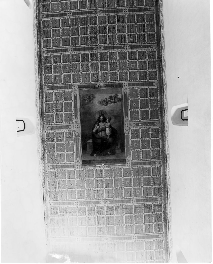 motivi decorativi a cassettoni (soffitto dipinto) - ambito campano, bottega campana (sec. XIX)