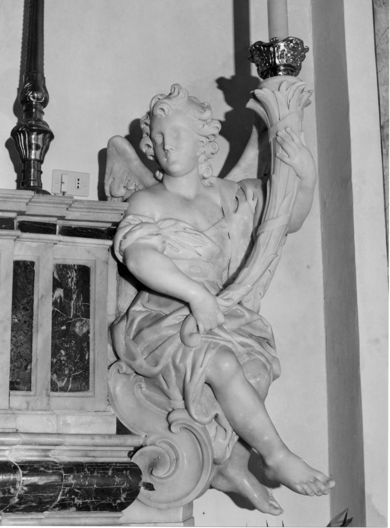 angelo reggitorcia (scultura, coppia) - bottega campana (seconda metà sec. XVIII)