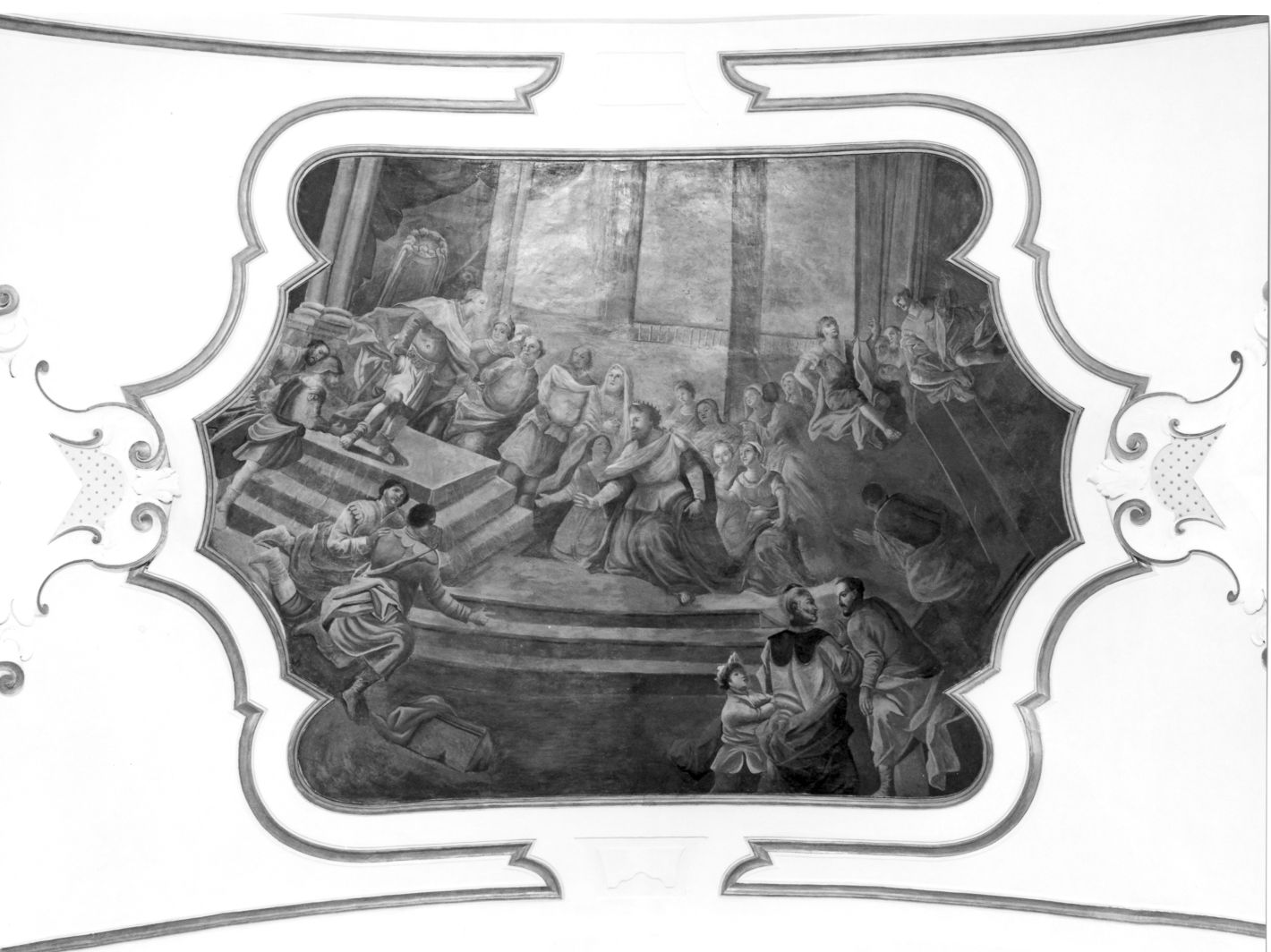 scena biblica (dipinto, elemento d'insieme) di Rubini Pietro (attribuito) (seconda metà sec. XVIII)