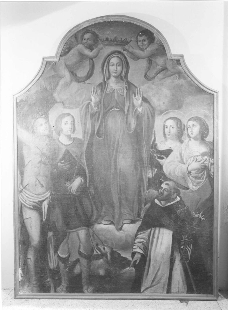 Madonna con angeli (dipinto) - ambito Italia meridionale (fine/inizio secc. XVI/ XVII)
