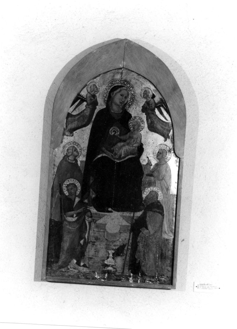Madonna in trono con Bambino e Santi (dipinto) - ambito Italia centro-meridionale (sec. XV)