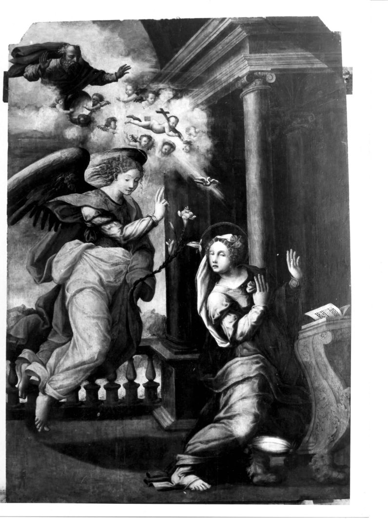 Annunciazione (dipinto) di Cardisco Marco detto Marco Calabrese (attribuito) (prima metà sec. XVI)