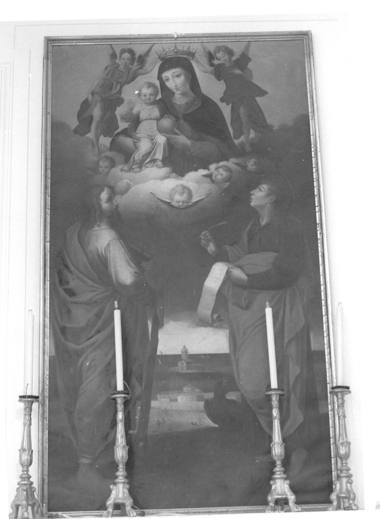 Madonna del Carmelo e santi (dipinto) di Capone Gaetano (sec. XIX)