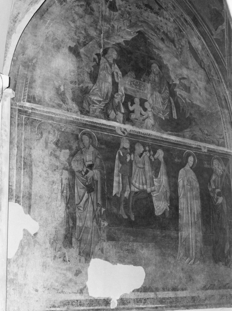 adorazione di Gesù Bambino (dipinto, ciclo) - ambito Italia meridionale (sec. XIV)