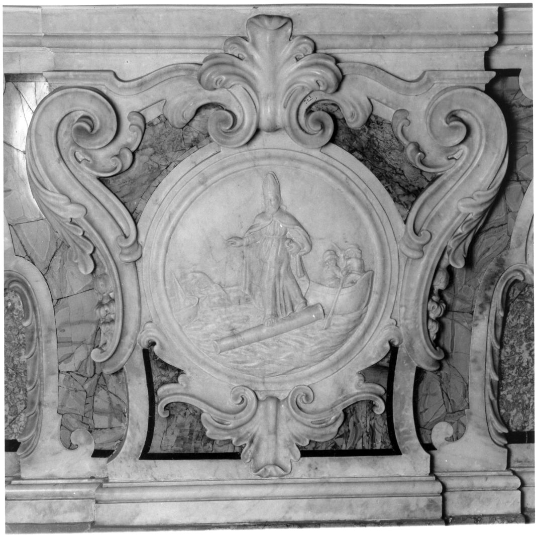 San Nicola di Bari placa la tempesta (rilievo, elemento d'insieme) - bottega campana (sec. XVIII)