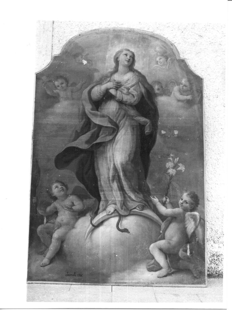 Immacolata Concezione (dipinto) di Sarnelli Antonio (sec. XVIII)
