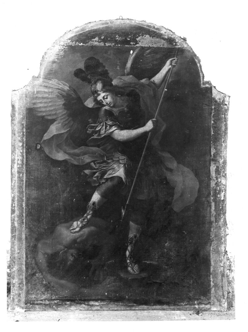 San Michele Arcangelo combatte Satana (dipinto) - ambito Italia meridionale (sec. XVIII)