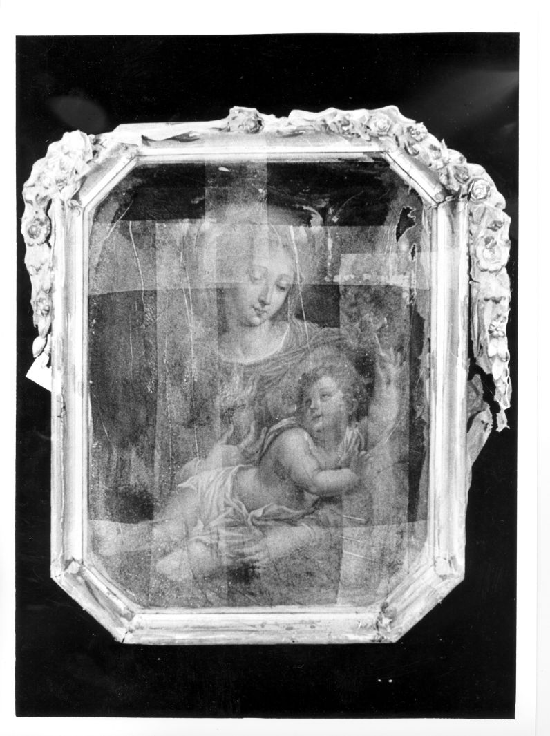 Madonna con Bambino e Sacro Cuore (dipinto) - ambito napoletano (prima metà sec. XIX)