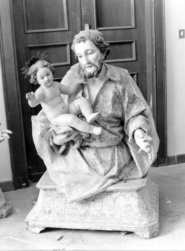 San Giuseppe e Gesù Bambino (scultura) - bottega napoletana (sec. XIX)
