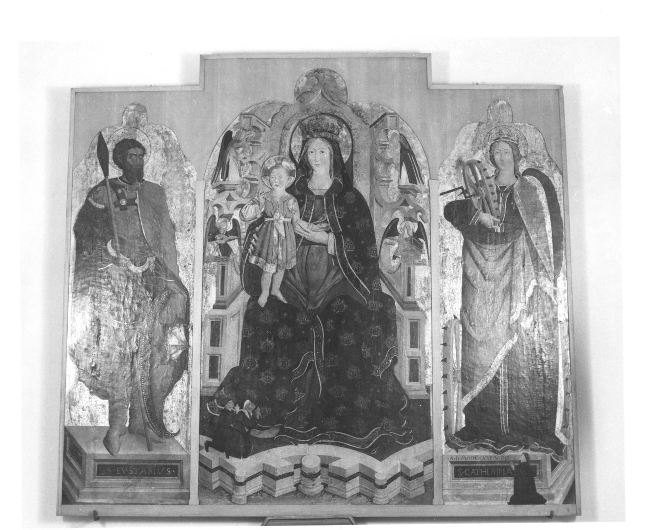 Madonna in trono con Bambino e Santi (dipinto) - ambito Italia meridionale (sec. XV)