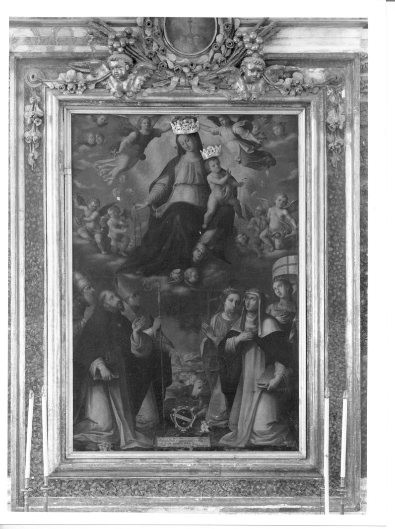 Madonna del Rosario con Santi (dipinto) - ambito napoletano (prima metà sec. XVII)