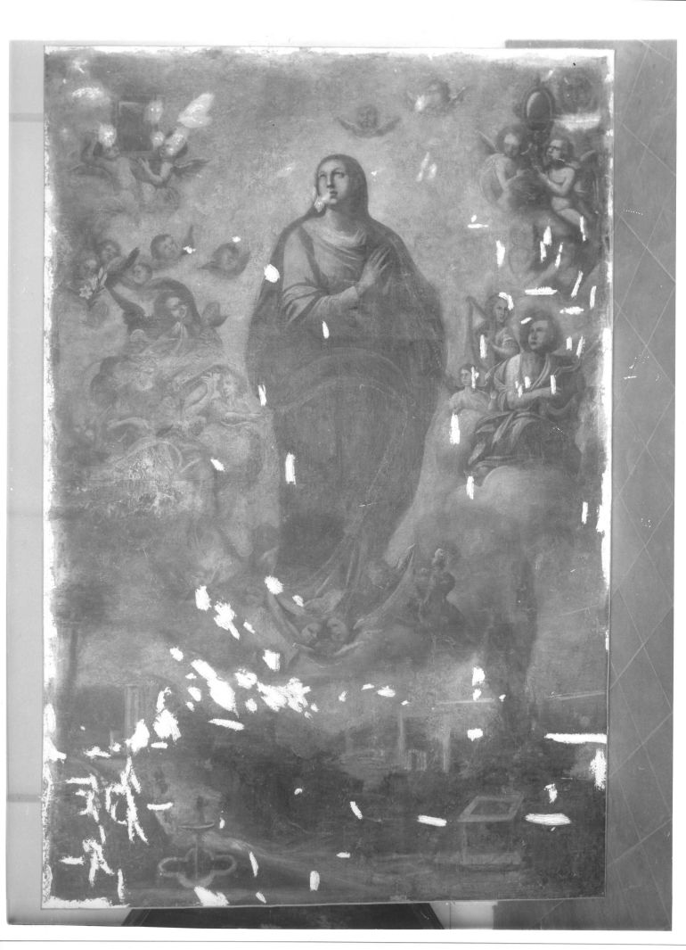 Madonna Immacolata (dipinto) di Solimena Angelo (cerchia) (fine sec. XVII)