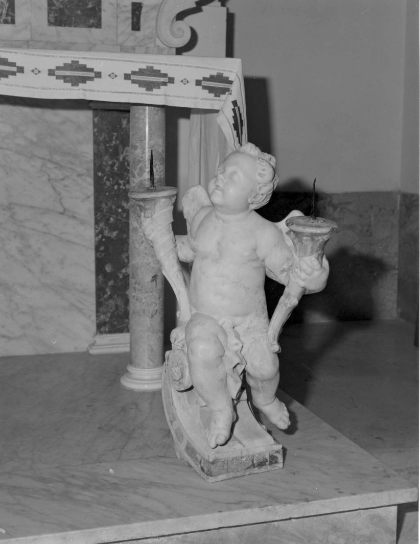 angelo (candelabro) - bottega campana (ultimo quarto sec. XVIII)