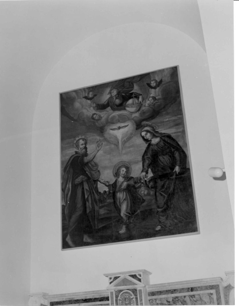 Sacra Famiglia e Trinità (dipinto) - ambito campano (sec. XVII)