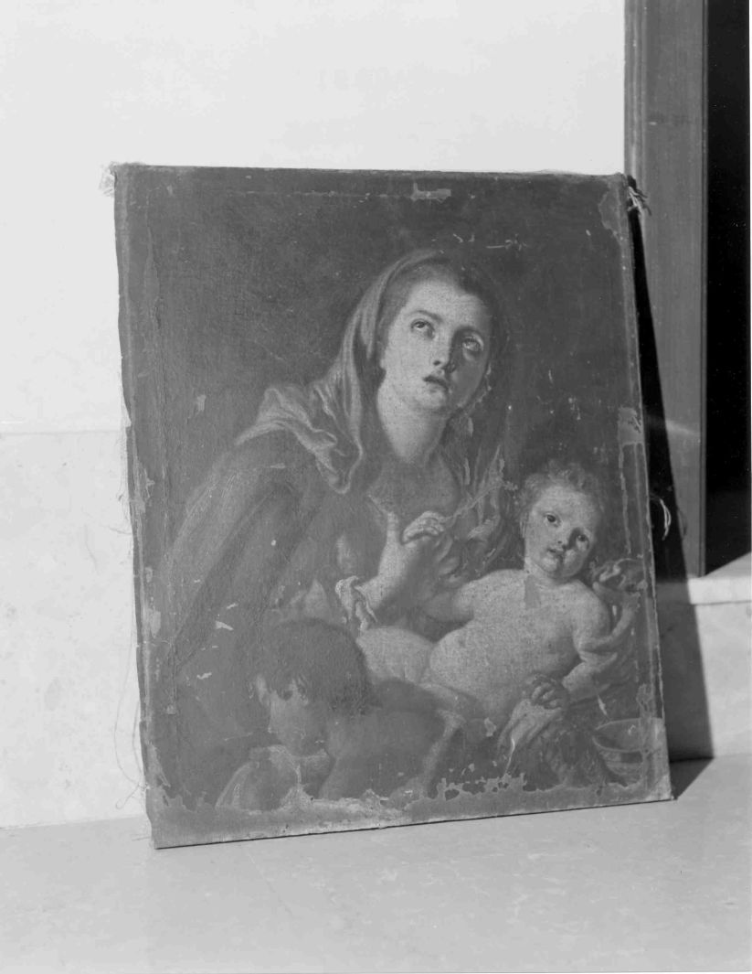 Madonna con Bambino e San Giovannino (dipinto) - ambito napoletano (metà sec. XVIII)