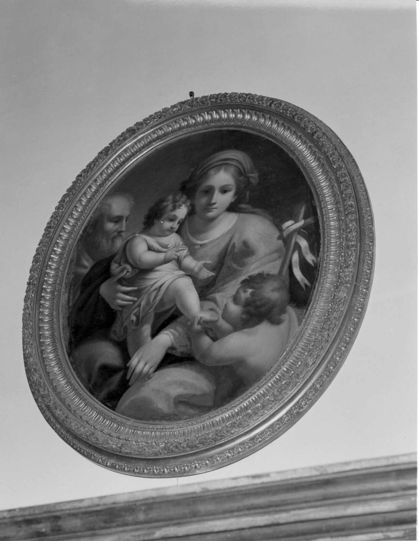 Sacra Famiglia con San Giovanni Battista bambino (dipinto) - ambito campano (sec. XIX)