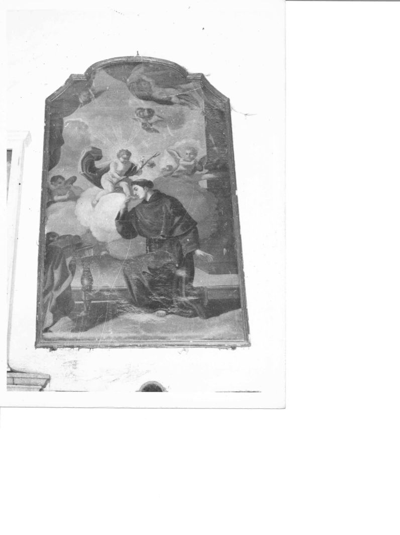 apparizione di Gesù Bambino a Sant'Antonio da Padova (dipinto) di De Mura Francesco (scuola) (seconda metà sec. XVIII)