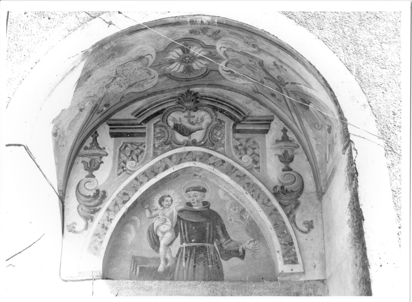 Sant'Antonio da Padova con il bambino (dipinto) - ambito campano (metà sec. XVII)