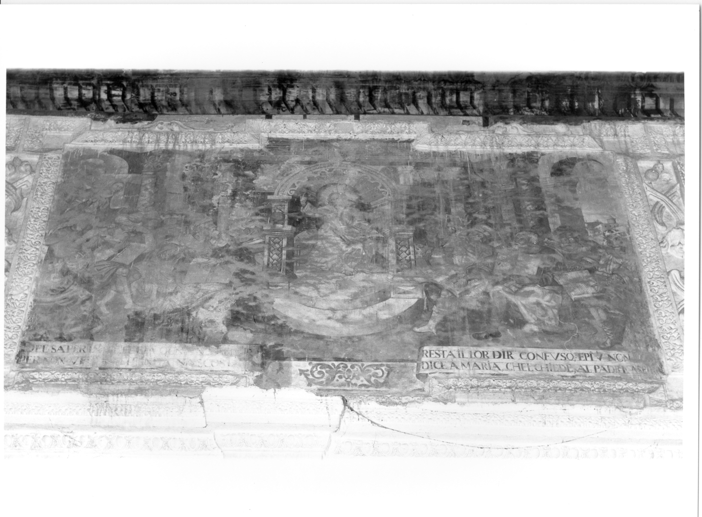 disputa di Gesù con i dottori nel tempio (dipinto, elemento d'insieme) - ambito campano (metà sec. XVII)