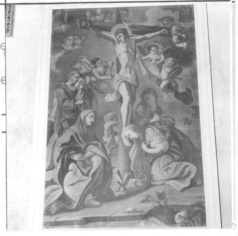 crocifissione di Cristo (dipinto, opera isolata) di Avallone Pietro (sec. XVIII)