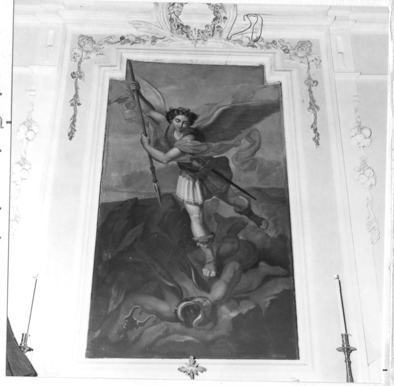 San Michele Arcangelo (dipinto, opera isolata) di Avallone Pietro (attribuito) (sec. XVIII)