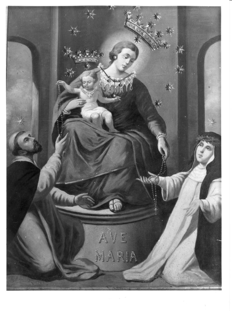 Madonna del Rosario (dipinto) di Avallone Giuseppe (sec. XX)