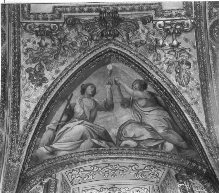 figure allegoriche femminili (decorazione pittorica, complesso decorativo) di Solimena Angelo (attribuito) (seconda metà sec. XVII)